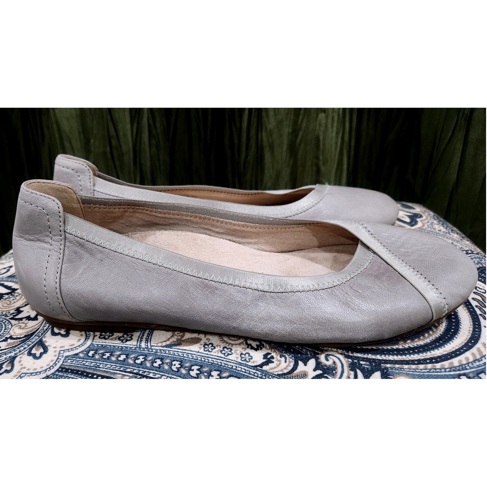 Vionic Caroll Light‎ Grey Leather Ballet Flats Orthotic Support Womens Size 9 - Picture 6 of 8